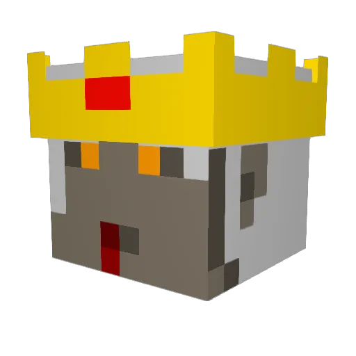 Blackob Minecraft avatar head, 3D render
