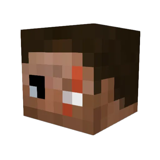 Blackone77 Minecraft avatar head, 3D render