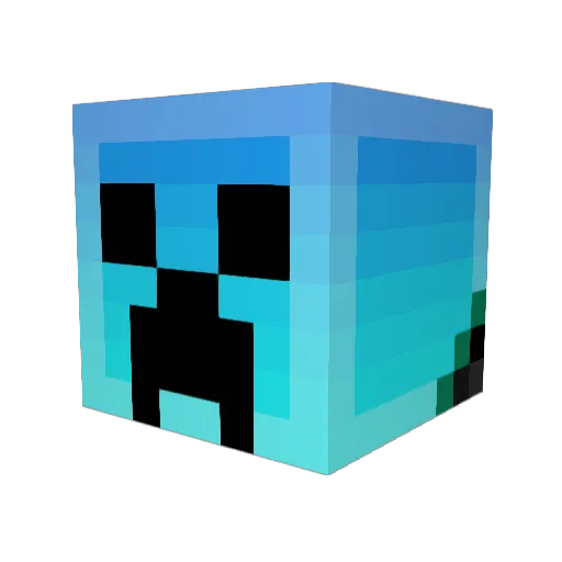 Blackopscode Minecraft avatar head, 3D render