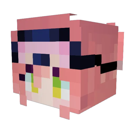 Blackout350 Minecraft avatar head, 3D render