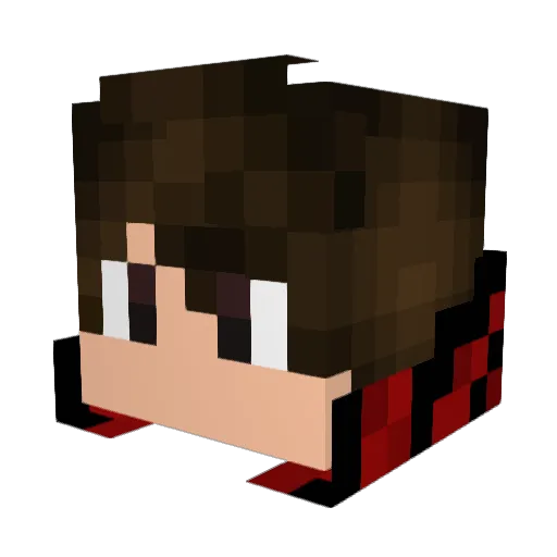BlackoutRazor Minecraft avatar head, 3D render