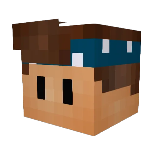 BlackoutYT Minecraft avatar head, 3D render