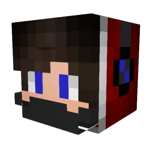 Blackoutdmc Minecraft avatar head, 3D render