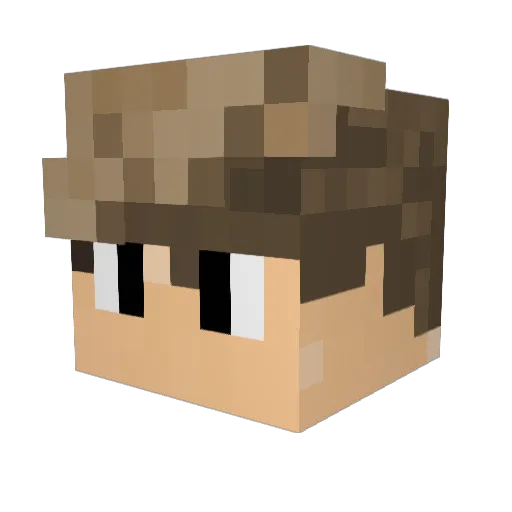 Blackovskyy Minecraft avatar head, 3D render