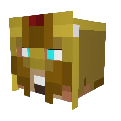 Blackpaw77 Minecraft avatar head, 3D render