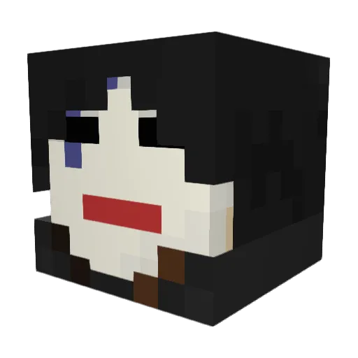 Blackshadow10 Minecraft avatar head, 3D render