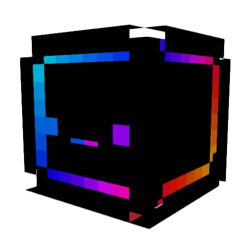 Blacksluki Minecraft avatar head, 3D render