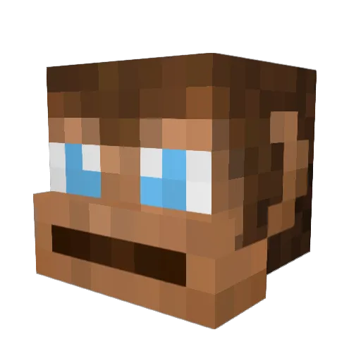 Blacksouan Minecraft avatar head, 3D render
