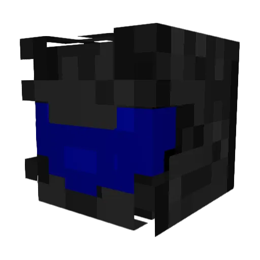 Blacksrxr Minecraft avatar head, 3D render