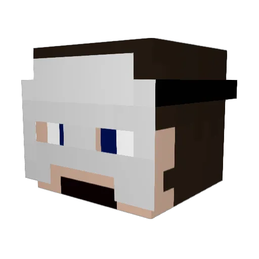 Blackstar50 Minecraft avatar head, 3D render
