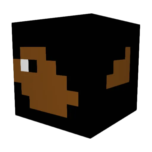 Blackstreak Minecraft avatar head, 3D render