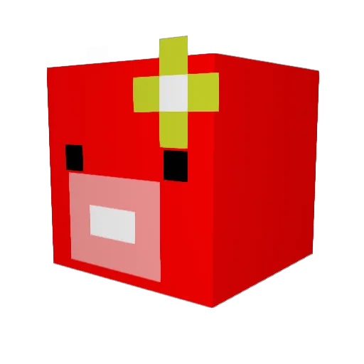 Blacksu Minecraft avatar head, 3D render