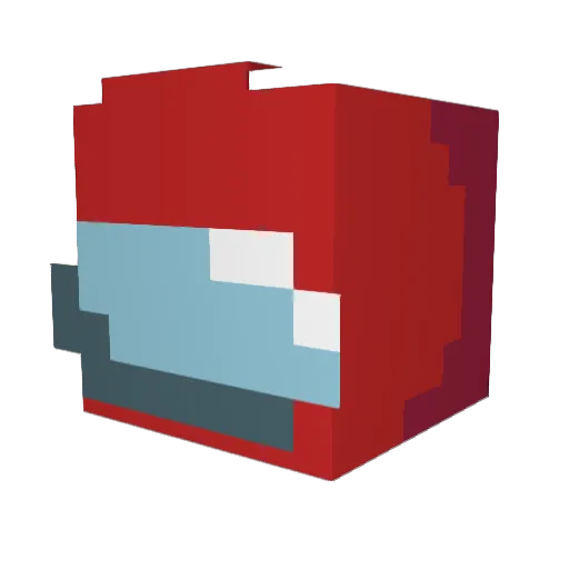 Blackteea Minecraft avatar head, 3D render