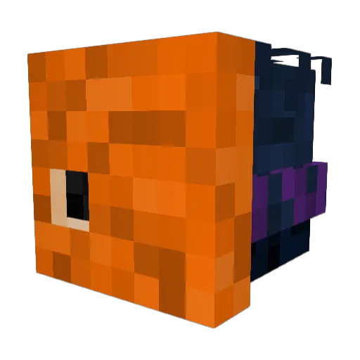 Blacktus12 Minecraft avatar head, 3D render
