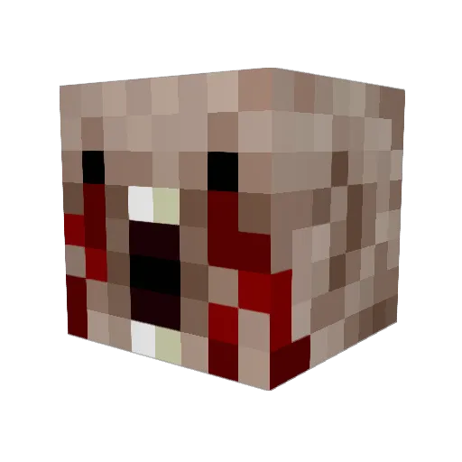 Blackwater7 Minecraft avatar head, 3D render