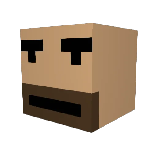 Blackweelss Minecraft avatar head, 3D render