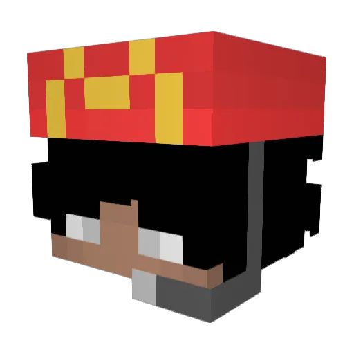 BlackwhiteWTF Minecraft avatar head, 3D render