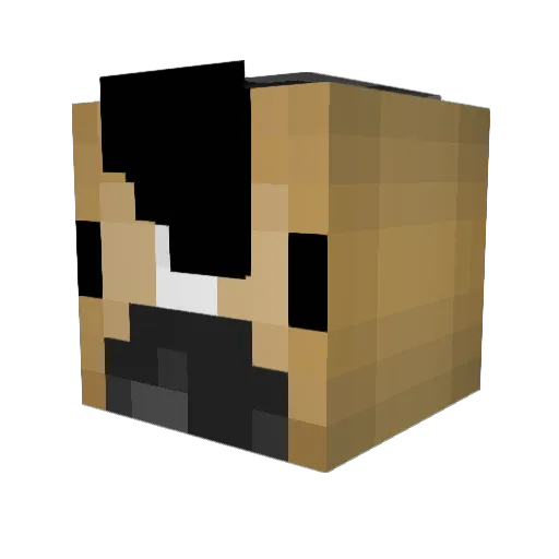 Blackwidow6 Minecraft avatar head, 3D render