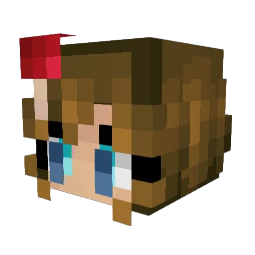 Blackwidowbl Minecraft avatar head, 3D render