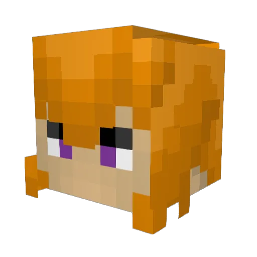 BlackwingMoon Minecraft avatar head, 3D render