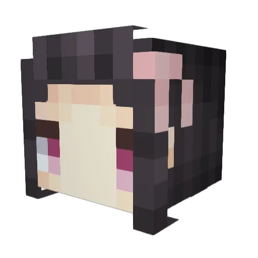 Blackwingsss Minecraft avatar head, 3D render