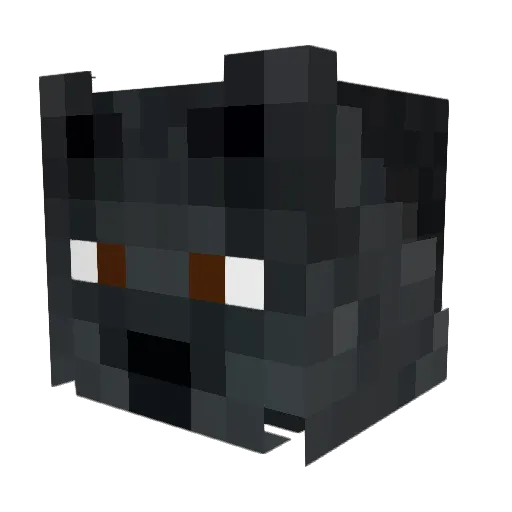 Blackwolf0313 Minecraft avatar head, 3D render