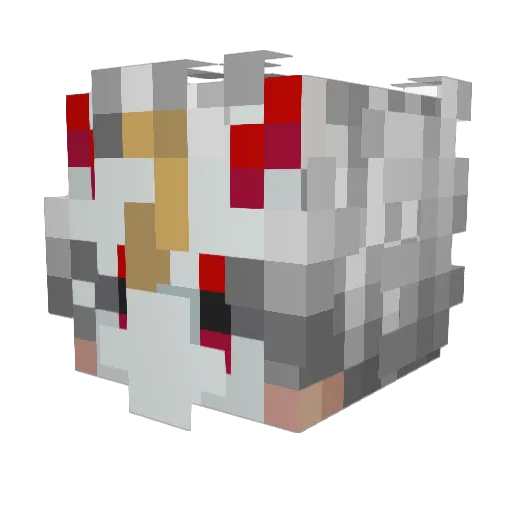 Blackwolf201 Minecraft avatar head, 3D render
