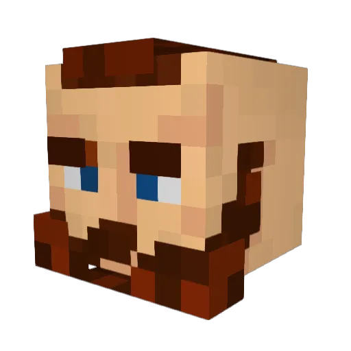 BlackxHeart86 Minecraft avatar head, 3D render