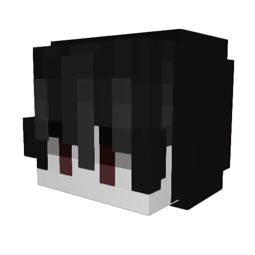 Blacky1101 Minecraft avatar head, 3D render