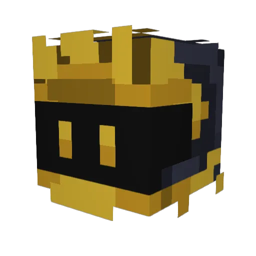 Blacky4real Minecraft avatar head, 3D render