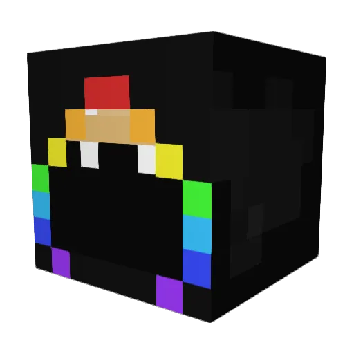 Blacky66 Minecraft avatar head, 3D render