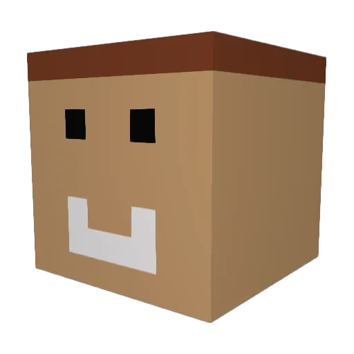 BlackyBaller Minecraft avatar head, 3D render