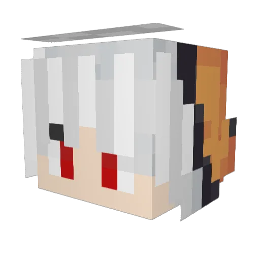 BlackyDrawn Minecraft avatar head, 3D render