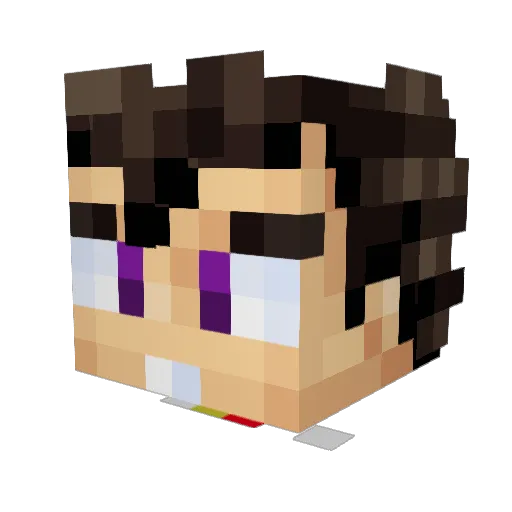 BlackyImI Minecraft avatar head, 3D render