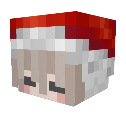 Blacky_ITA Minecraft avatar head, 3D render