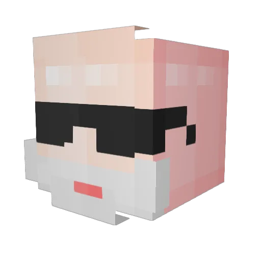 Blacky_WS Minecraft avatar head, 3D render