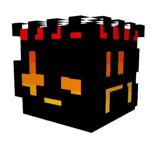 Blacky_lp Minecraft avatar head, 3D render