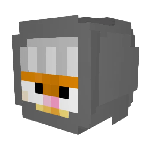 BlackysMC Minecraft avatar head, 3D render