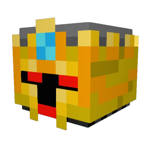 Blackystos Minecraft avatar head, 3D render