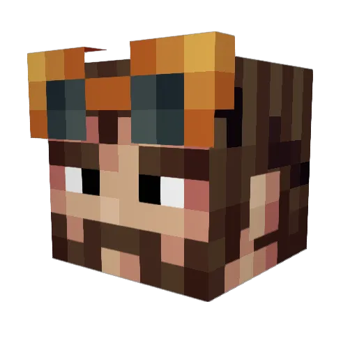 Blackywulf Minecraft avatar head, 3D render