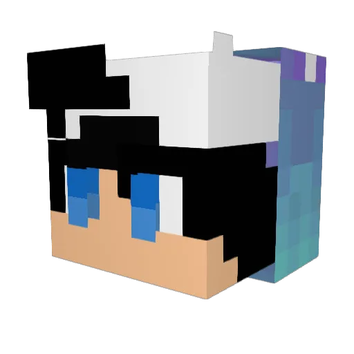 Blackyx22 Minecraft avatar head, 3D render