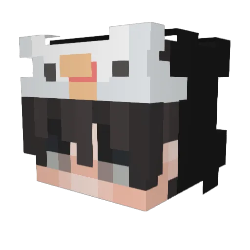 Blackyyy_ Minecraft avatar head, 3D render