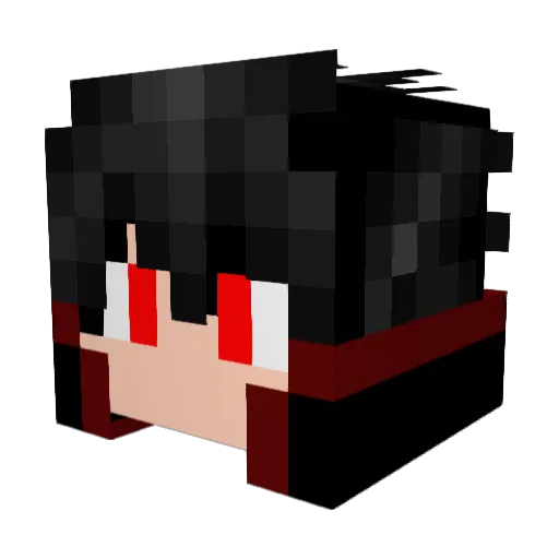 Blackziinn Minecraft avatar head, 3D render