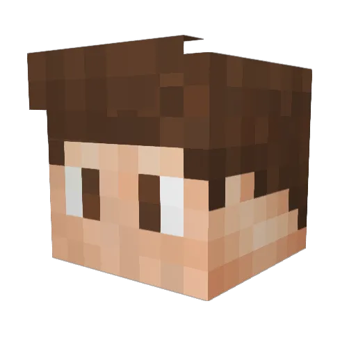 Blaclone Minecraft avatar head, 3D render