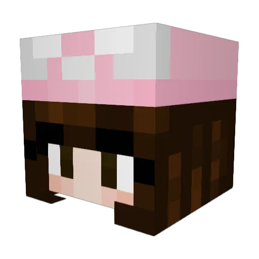 Blacnitxd Minecraft avatar head, 3D render