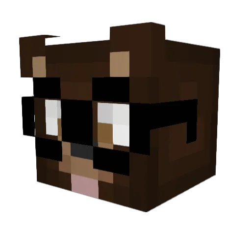 Blad Minecraft avatar head, 3D render