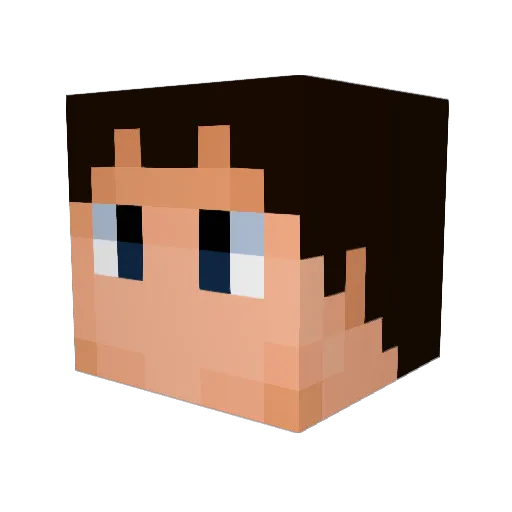 Bladabladabloo Minecraft avatar head, 3D render