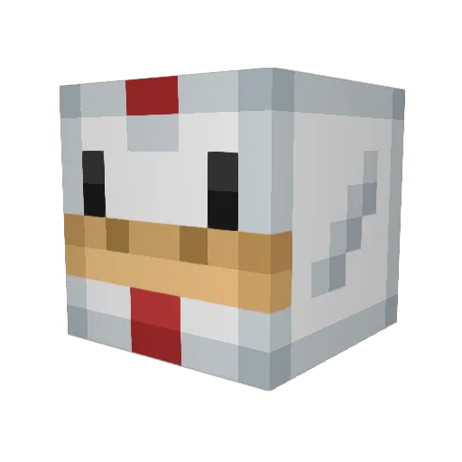 Bladderpants Minecraft avatar head, 3D render