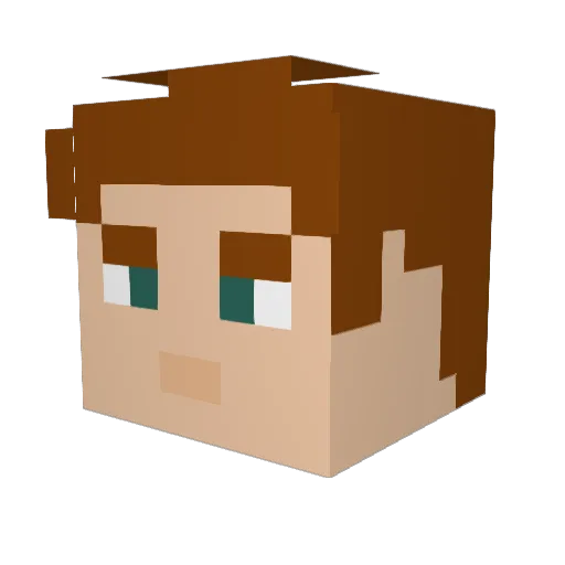 Blade424 Minecraft avatar head, 3D render