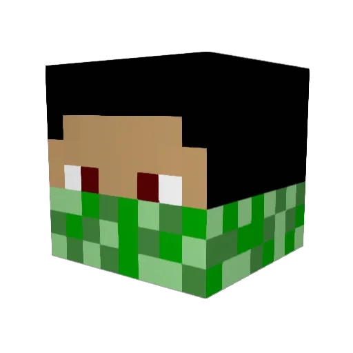BladeKw Minecraft avatar head, 3D render